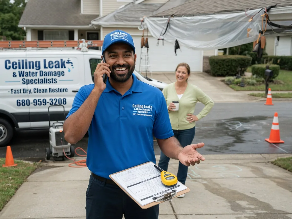 Ceiling Leak Cleanup Stewartsville, MO FAQs